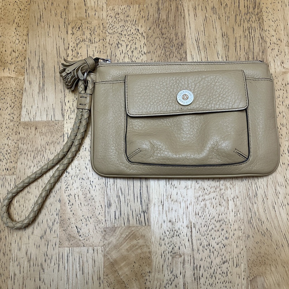 Cole Haan Tan Leather Wristlet